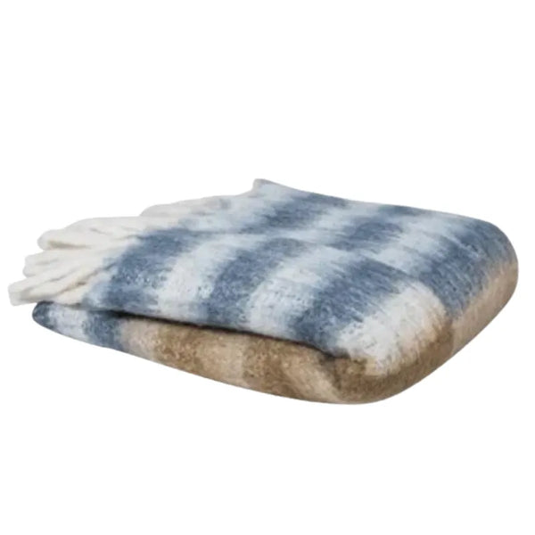 Riviere soft woven throw rug draped over armchair – House of Dudley Adelaide boutique homewares