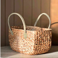 Thumbnail for Robert Gordon Harvest Basket sage large – ceramic woven basket gift Australia – House of Dudley Adelaide