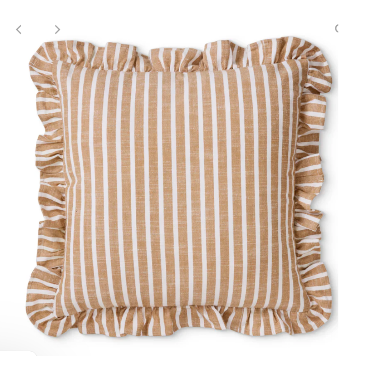 Ruffles Cinnamon Stripe Cushion from House of Dudley