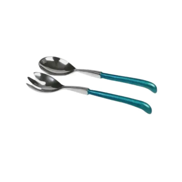 Aqua pistol handle salad servers set of two – House of Dudley Adelaide boutique homewares and gifts