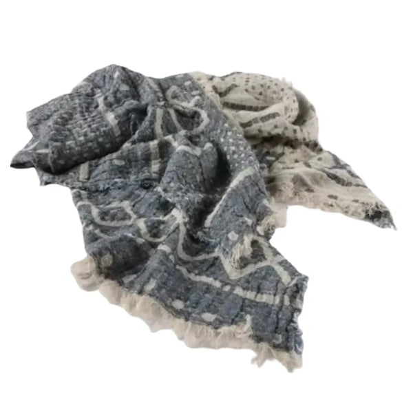 Senza Reversible Throw - Soft Ink / Navy | House of Dudley