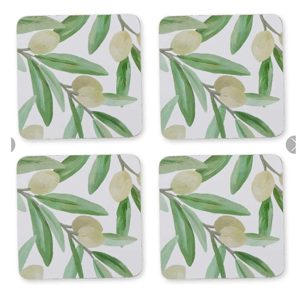 Sicilian Olive Coaster Set of 4