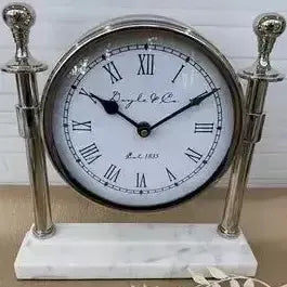 Silver mantle clock