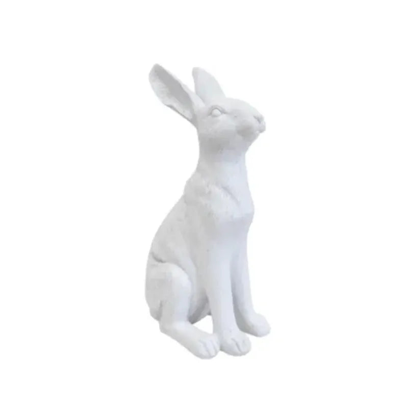 Sitting Hare White Large decorative – home styling gift Australia – House of Dudley Adelaide