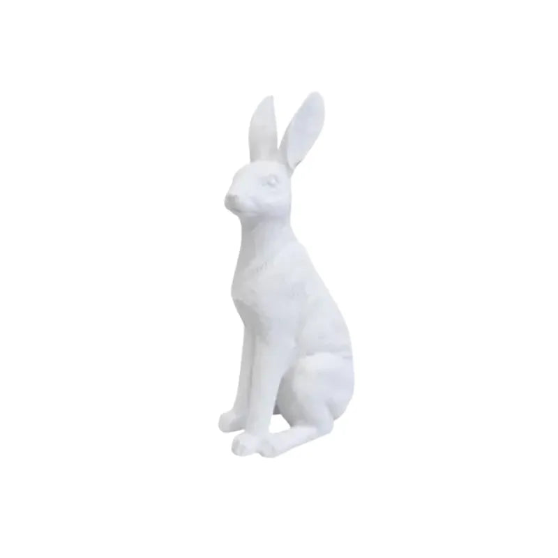 Sitting Hare White Medium decorative – home styling gift Australia – House of Dudley Adelaide