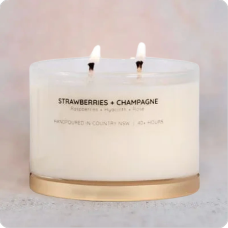 Soy Candle - Strawberries and Champagne