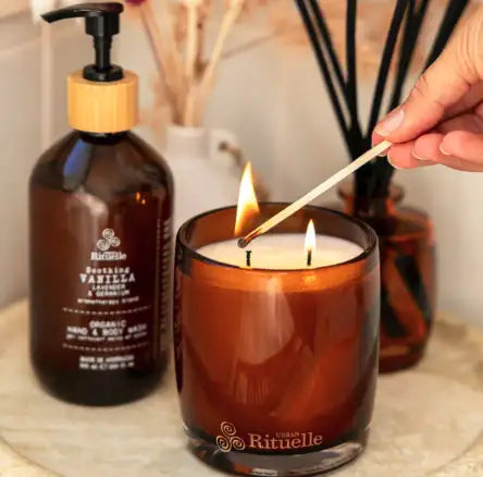 FL Vanilla, Lavender & Geranium - Scented Soy Candle - 140gm