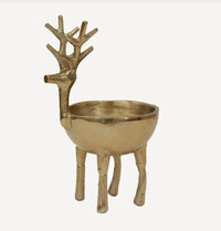Thumbnail for Reindeer Sweets Bowl - Gold - Large | House of Dudley
