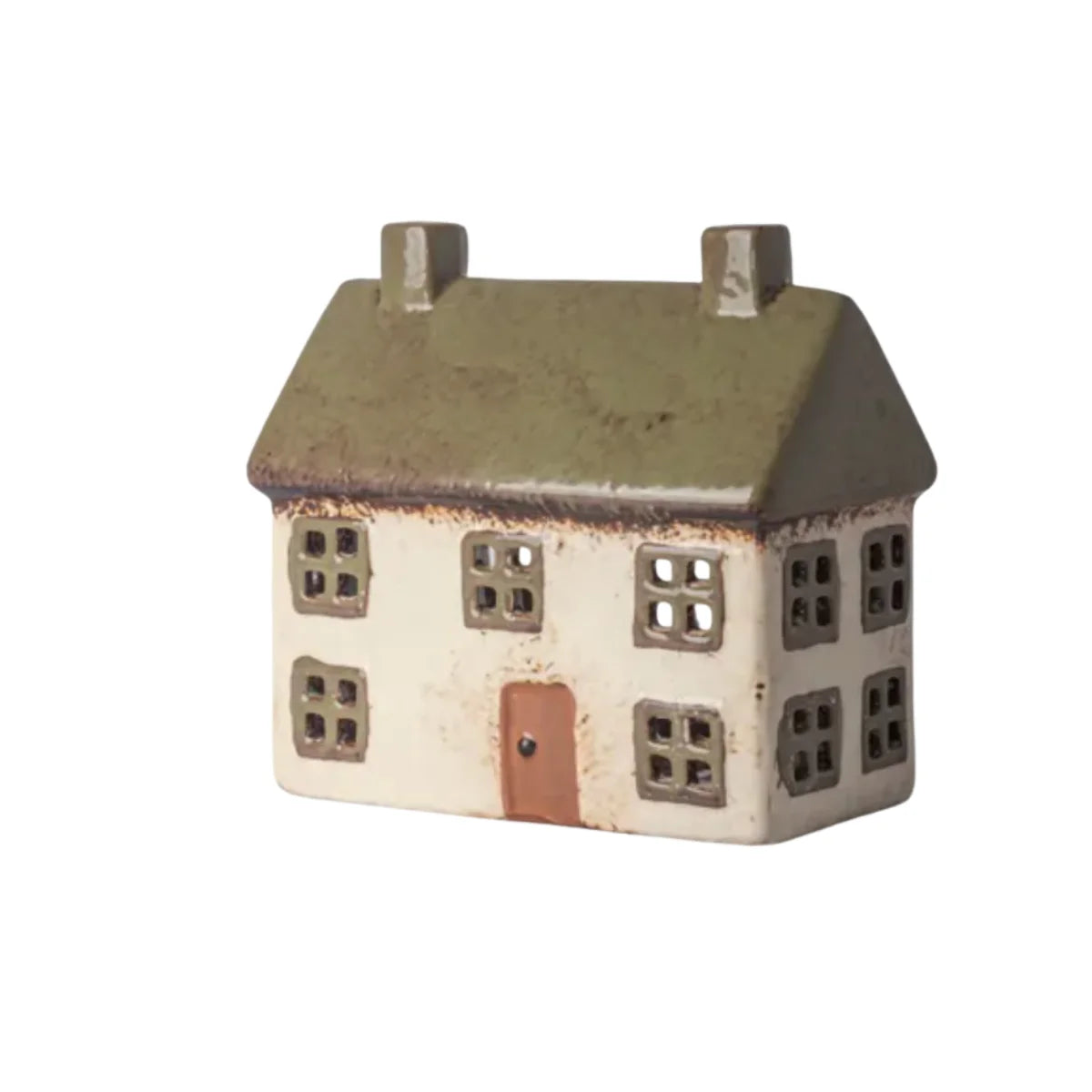 Tea Light Cottage – Olive Green