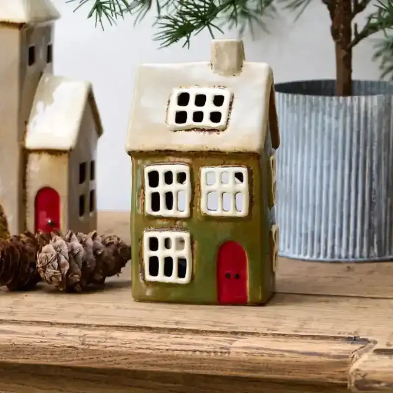 Tea Light House – Christmas Green