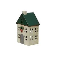 Thumbnail for Tea Light House – Green with Wreath Small | House of Dudley