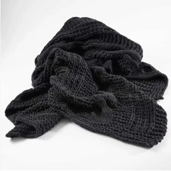 Heirloom Handwoven Throw - Black | House of Dudley