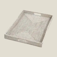 Thumbnail for Bay Rattan Rectangular Tray - Large | House of Dudley