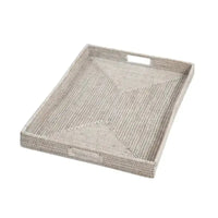 Thumbnail for Bay Rattan Rectangular Tray - Small | House of Dudley