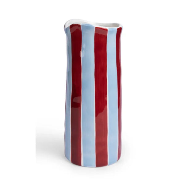 Vase - Burgundy and Blue Stripe Medium – House of Dudley