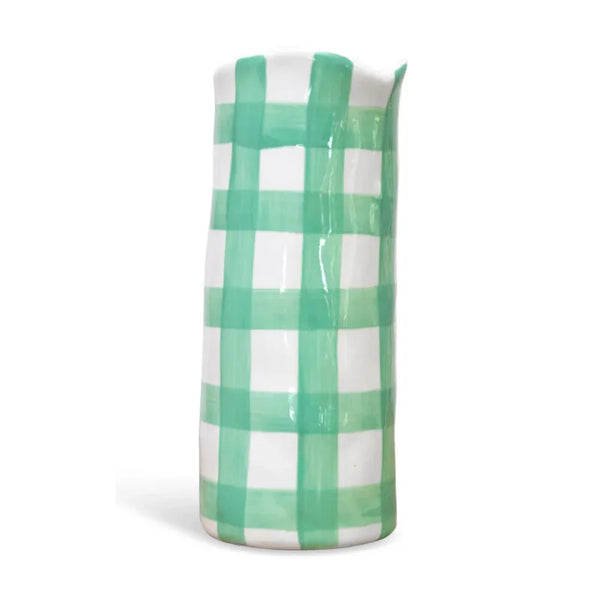 Vase - Mint Gingham Medium – House of Dudley