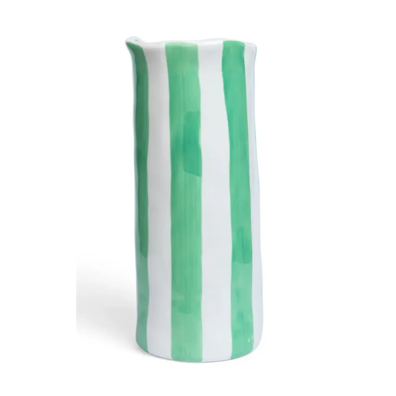 Noss & Co Mint Green Stripe Vase Medium from House of Dudley