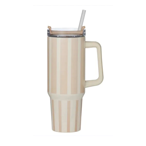Vertice Stripe Insulated Mug 1.2L – Pink from House of Dudley