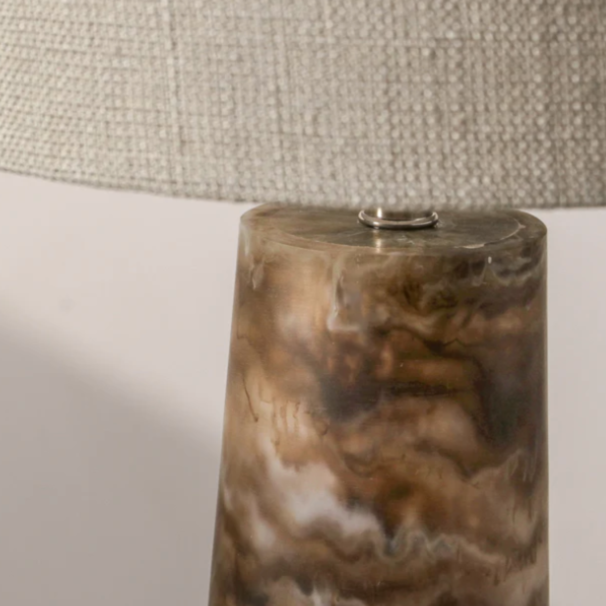 Vess Table Lamp - base and shade join detail