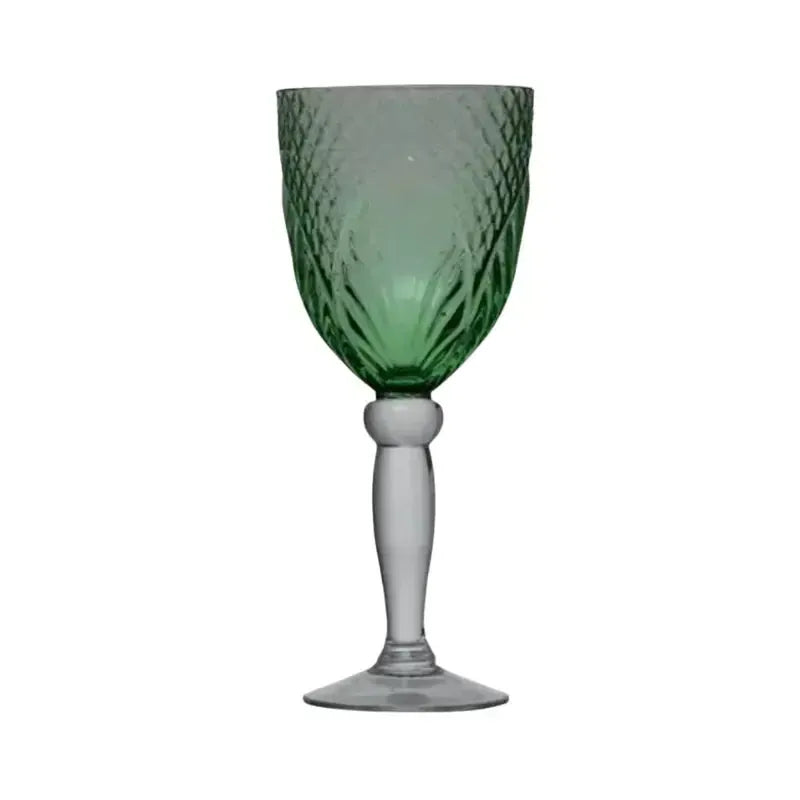 Vintage Style Green Wine Goblets | House of Dudley