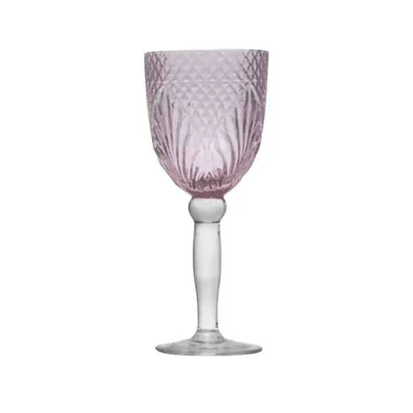 Vintage Style Pink Wine Goblets | House of Dudley