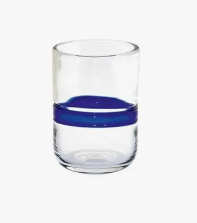 Water Glass with Blue Stripe – boutique homewares gift Australia – House of Dudley Adelaide