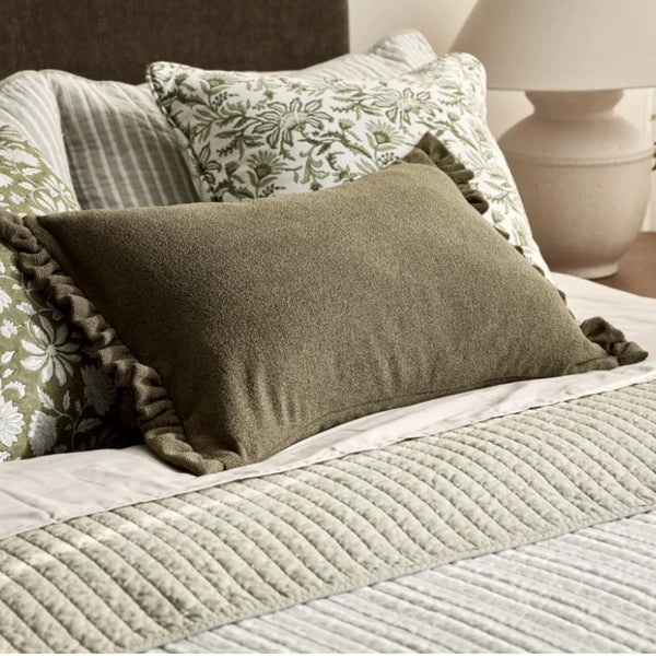 Willa Frill Cushion – Basil 40 x 60cm