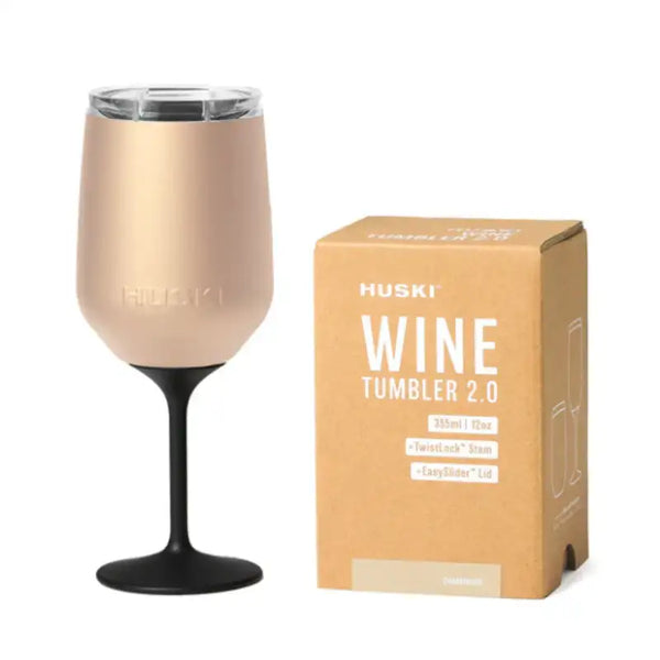 HUSKI Wine Tumbler- Champagne Gold