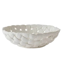 Thumbnail for Woven White Ceramic Bowl – ceramic bowl tableware gift Australia – House of Dudley Adelaide