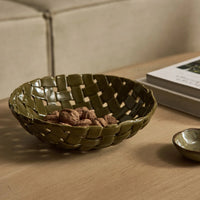 Thumbnail for Woven Green Ceramic Bowl